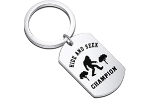 MYSOMY Hide and Seek Champion Keychain Funny Sasquatch Gifts for Adventure Lover Gifts Travel Lover Gifts