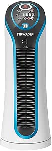 Rowenta Eole Compact Column Fan, Programmable, Adjustable Grill Orientation, Coolness is Unparalleled, Temperature Speed Adjustment, Quiet, Lightweight, White, VU6210F0