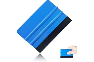 ZELHYEUU Raclette en Feutre pour Vinyle, Spatule Professionnelle, Raclettes en Plastique, Raclette Film de Fenêtre, Feutre Raclette, pour Pose de Film (Bleu)