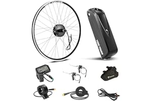 YOSE POWER Kit de Conversion vélo électrique 26'' / 27.5'' / 28''(700C) 36V 250W/350W pour Moteur arrière pour Cassette avec contrôleur intégré Batterie 36V 13Ah/18Ah