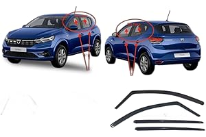 AC WOW 4x Windabweiser für Dacia Sandero oder Sandero Stepway 2020 2021 2022 2023 2024 2025