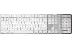 MiNGFi Silicone Clavier Coque de Protection/Couverture pour sans Fil Magic Keyboard avec pavé numérique (2017+) Modèle A1843 EU/ISO Clavier - Transparent
