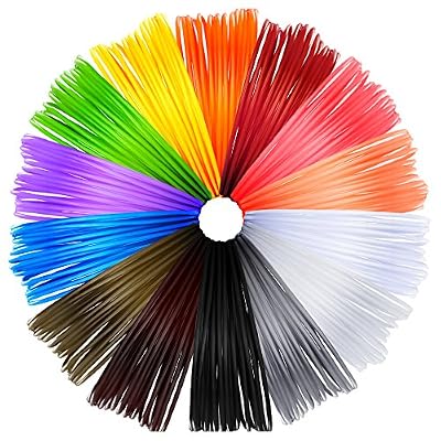 Anpro 14PCS 3D Stylo Fils Filament Chaque PCS 6.1m, Longueur Totale de 14 PCS 280 Pieds Pour Stylo à l'impression 3D 14 Couleurs,3D Dessin,Diamètre de 1.75mm ABS