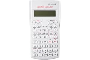 DAKEXIONG KK-82MS-D Calculadora Científica Portátil,Calculadora Funcional Científica de Ingeniería,con 240 Funciones y Pantalla de Dos líneas,para Estudiantes,Maestros,Oficina de Negocios,Casa (Blanco)