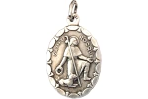 IGJ I G J OVALE MEDAILLE DES HEILIGEN ROCHUS VON MONTPELLIER - MEDAILLEN DER SCHUTZHEILIGEN - 100% Made in Italy