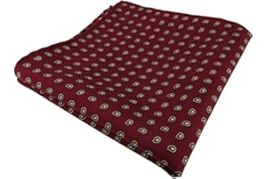 TIGERTIE pochette en soie bordeaux doré bleu gris Paisley - pochette pure soie