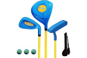 PGM Kinder Golfschläger Set - Perfekt für Anfänger Jungen und Mädchen (2-5 Jahre), inklusive Holz, Eisen, Putter und Golftasche, leicht und sicher, ideal für Golftraining und Outdoor-Spiele