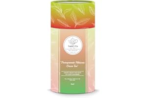 Thames Tea | Premium Selection of Flavoured Tea | Luxury British Tea Experience | Loose Leaf Tea | Fruit & Herbal Tea | Loose Tea | Tubebox (Pomegranate Hibiscus Green Tea)