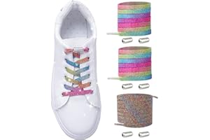 MLLTECH Cordones Elásticos para Adulto Niños | Cordones Elásticos Sin Nudo con Hebilla - Cordones Elásticos de Goma con Hebilla Metal - Elásticos Cordones de Zapatos de Colores/ Cordones Zapatillas Deporte