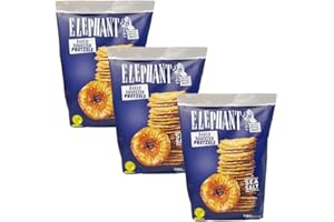 ‎NEEDFORSWEET Elephant Baked Squeezed Pretzels with Sea Salt 3 x 180 g, Crispy Oven Pretzels, Delicious Snack for Any Occasion - Box by Needforsweet