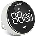 Konah Home Timer, Kitchen Timer, Digital Visual Timer, Large LED Display, Magnetic Rechargeable Productivity Timer, Countdown Countup, for Cooking Fitness Classroom, for Teachers Kids Adults (White)
