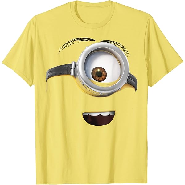 Maglietta Minions Despicable Me - Stampa Dave Con Lingua Fuori, Cotone Comfort - Foto 10