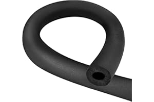 Kajaia Pipe Insulation Foam Tube Outdoor Pipe Lagging Cover Wrap Roll Black Cladding Hollow Hose Heat Preservation for Exercise Machine Handle Winter Protection(15 mm Inner Diameter, 2 Meter Long)