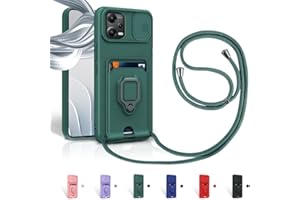 Aithne Funda con Cuerda para Xiaomi Redmi Note 12 Pro 5G / Poco X5 Pro 5G Case con Ranura para Tarjetas,360 Anillo función de Soporte Cubierta -Verde