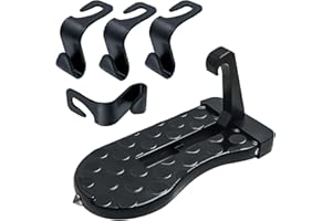 Griwuut Car Doorstep Foot Folding Pedal, 550 lbs Max Load, Multifunctional with Safety Hammer Doorstep, Foldable Non-slip for Truck SUV Jeep RV Rooftop Access