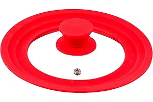 San Ignacio Universal Lid (16 18 20CM) Glass Red Jolie SG Coperchio, Silicone, Rosso