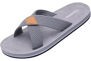Harssidanzar Hommes Cross pantoufles sandales confortables et légères pantoufles d'été pour un séchage rapide à l'intérieur et à l'extérieur KM229EU