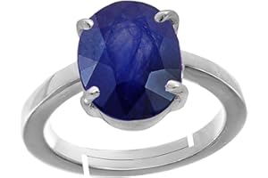 LMDPRAJAPATIS Certified Unheated Untreatet 3.25 Ratti 2.3 Carat A+ Quality Natural Blue Sapphire Neelam Gemstone Ring For Women's and Men's