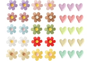 XRVRILE Söt 3D hjärta och blommagneter, 35 stycken färgglada kylskåpsmagneter för kylskåp, magnettavla, whiteboard, 15 hjärta