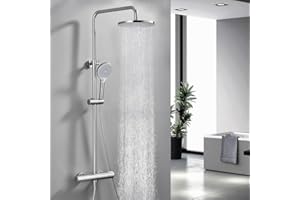 Homelody Mitigeur de douche thermostatique avec pommeau de douche réglable