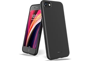 UNBREAKcable Kompatibel mit iPhone SE 2022 Hülle/SE 2020 Hülle, iPhone 8/7 Hülle - [Fallschutz, rutschfest] Weiche, mattierte TPU Ultra-dünne Stylische Handyhülle, Case, Cover - Matt Schwarz