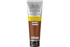 ‎WINSOR & NEWTON Winsor & Newton 2131076 Galeria Acrylfarbe, hohe Pigmentierung, lichtecht, buttrige Konsistenz, 120 ml Tube - Umbra Gebrannt