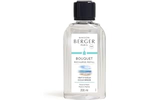 MAISON BERGER Berger-Recarga de Perfume para lámpara aromática, Color Naranja, Transparente, 200 ml, Aroma de Canela, Transparente, 6030 Recharge POUR Bouquet Parfum Vent D'OCÉAN Transparent 200 ML