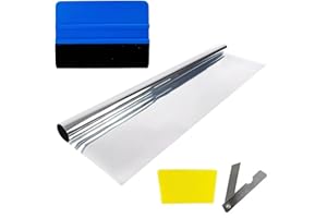 DecoMeister Lámina Adhesiva Efecto Espejo para Cristales Vinilo Autoadhesivo Protector Solar para Ventanas Papel Decorativo Protección de Privacidad Película Anti UV En Rollo 75 x 300 cm