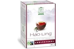 THES DE LA PAGODE Thés de La Pagode - Thé Hao Ling Bio Equitable - Format pratique et économique - Régule le cholestérol - 90 infusettes