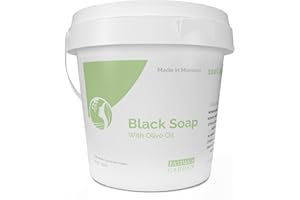 Fatima's Garden Savon Noir à l'Huile d'Olive - Nettoyant Naturel, 1kg