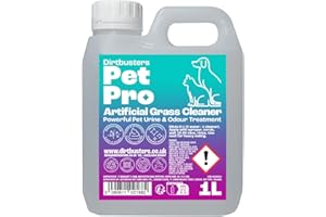 Dirtbusters Pet Pro Artificial Grass Cleaner, Powerful Cleaning, Stain Remover & Odour Eliminator For Dogs & Cats Urine & Bad Odours, Use On Astro Turf & Fake Grass (1L)