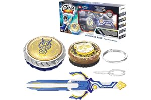 INFINITY NADO Toupie pour Enfants Jouets métalliques garçons, Battle Tops toupie Launcher, Spinning Tops à partir de 5 6 7 8 9 10 11 12 Ans Cadeau, Advanced Pack Fury Wave Dragon