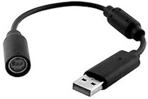 DelTex® Breakaway USB Cable Lead For Xbox 360 Wired Controller (Black)