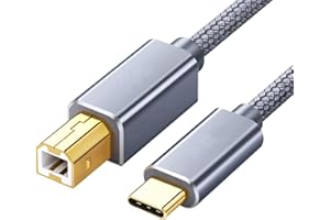 LUIRSAY 2 m USB-C zu B MIDI-Interface-Kabel - Nylon-Geflochten für MIDI-Keyboard