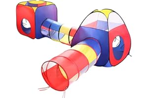 EocuSun Kids Play Tent Pop Up Tent 4 in 1 Tent Playhouse Crawl Tunnel Ball Pit Indoor Outdoor Playground with Zipper Storage Bag for Boys Girls Babies Toddlers Children Tent