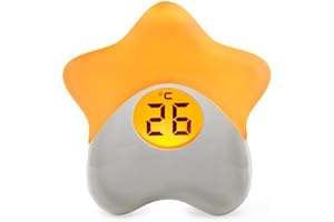 Purflo Starlight Colour Changing Baby Room Thermometer | USB Rechargeable Digital Temperature Monitor for Indoor & Nursery | One Of Your Baby Essentials