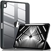 Apple iPad 7. 8. 9. Nesil 10.2" ile uyumlu Kılıf Grafiti Şeffaf Kalem B&ouml;lmeli 2019 2020 2021 Siyah