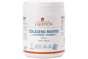 ANA MARÍA LAJUSTICIA Ana Maria Lajusticia - Colágeno marino con magnesio y VIT C 350 g (sabor sandía) - Articulaciones fuertes y piel tersa. Regenerador de tejidos con colágeno hidrolizado Peptan. Envase para 50 días