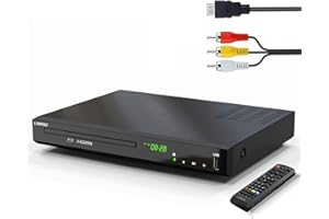 LONPOO Blu-ray DVD Player for TV -1080P HD Blu-ray Player with HDMI/AV/Coaxial Output, USB input, All Regions dvds and Region B/2 Blu-Ray Disc, PAL/NTSC System (Metal Enclosure)