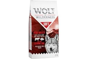 WOLF OF WILDERNESS PaylesswithSS Adult complete Dog Food Semi Moist High Valley Wolf Wilderness Beef (12kg bag)