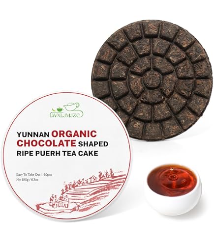 Torta Di Tè Pu-erh Maturo Yunnan 357g – Tè Nero Premium Biologico, Floral Notes - Foto 5