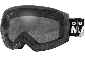 OutdoorMaster Gogle narciarskie PRO - bezramkowe, wymienne soczewki 100% ochrona UV400 Ski Snowboardowe gogle dla mężczyzn, kobiet i młodzieży