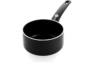 GreenPan Cambridge Casserole ouverte de 16 cm/1,5 litre en céramique antiadhésive saine, sans PFAS, sans induction, va au lave-vaisselle, va au four, noir
