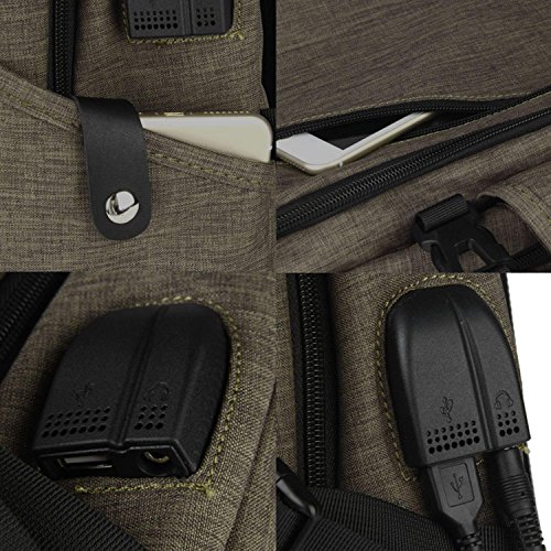 Business Laptop Rucksack Backpack  Kobwa 15 6 Inch Notebook Schulrucksack Computer Rucks  cke f  r Herren und Damen mit Anti-theft  USB Charging Port 