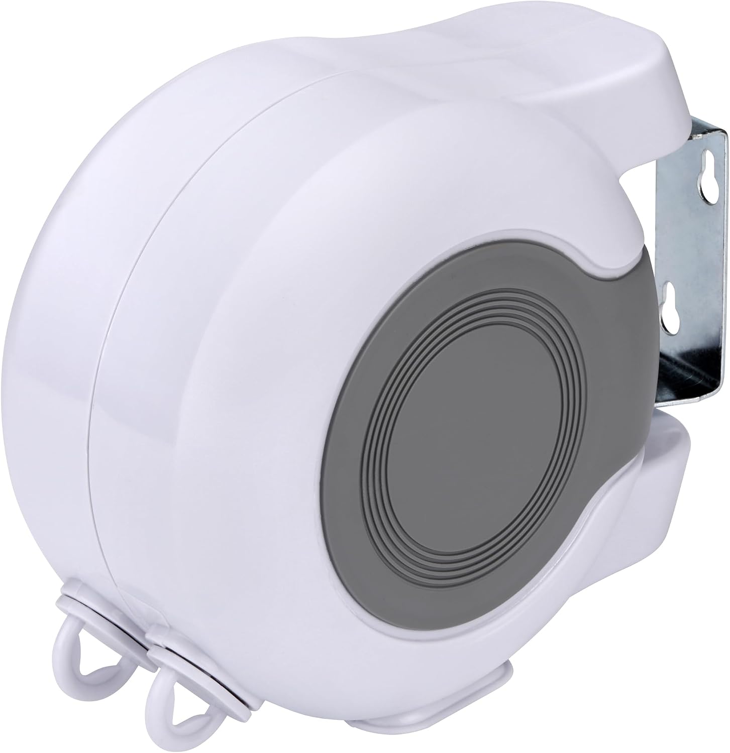FORA Tendedero De 2 Cuerdas Retráctiles Extensible 26m (13m×2) – Interior y Exterior, ABS+PVC, Giro 180°, Carga Máx 15 Kg, Cuerda 2.9mm, Blanco/Gris