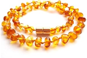 Collier Amberta® en ambre naturel - Véritable ambre baltique (35 cm)