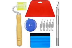 Ewrap Complete Wallpaper Tools Kit Wallpaper Smoother Tools with Plastic Squeegee, Hand Seam Roller, Tape Measure and Trimmer Ideal for Wallpaper, Car Vinyl Wrap, Window Film Installation