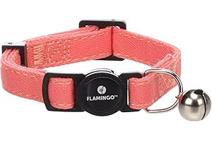 Flamingo Gato Collar Gatito Lomi Salmón Rosado 15-22cm 10mm