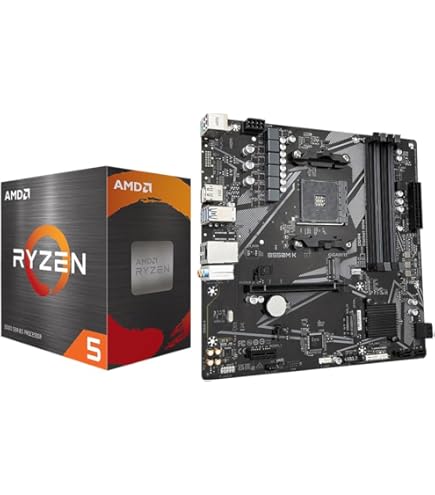 MICRO CENTER AMD Ryzen 5 5500 Desktop Processor with A520M-HDV AM4