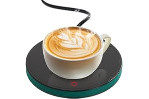FANGEHONG Scalda Tazze da Caffè Intelligente con 2 Impostazioni di Temperatura, Sottobicchiere Riscaldato Elettrico Spegnimento Automatico 8 Ore, Scaldatazze Fino a 55 ℃ per Latte Bevande Caffè Tè (Verde)